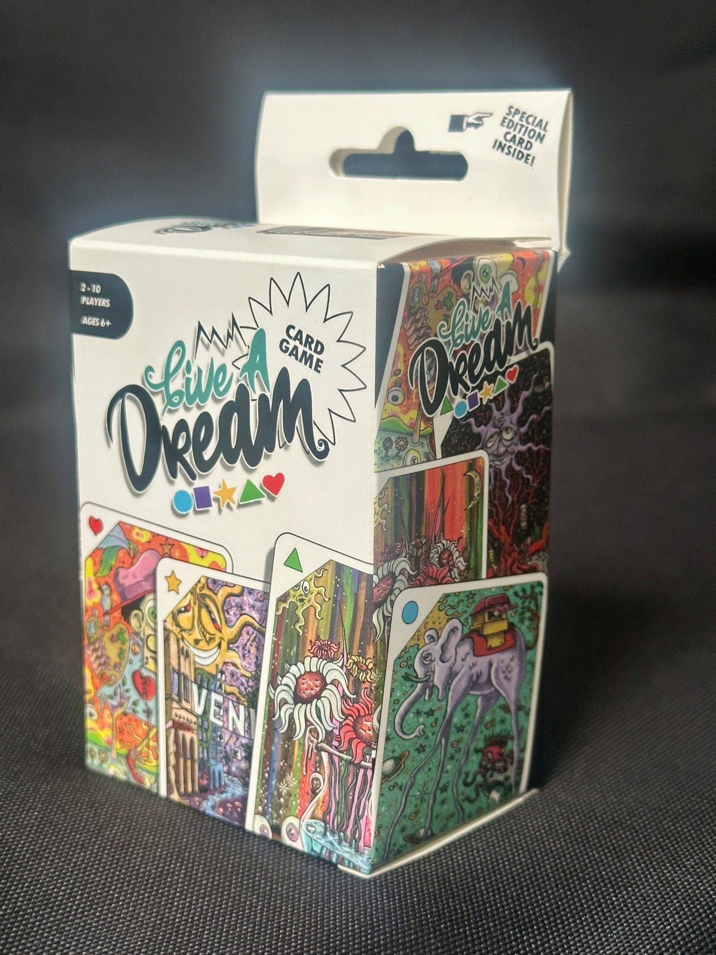 Live A Dream Card Game – Vibrant Art Deck by Dunkees | Family & Party Game for Ages 6+ | 2–10 Players | Includes Special Edition Collectible Card